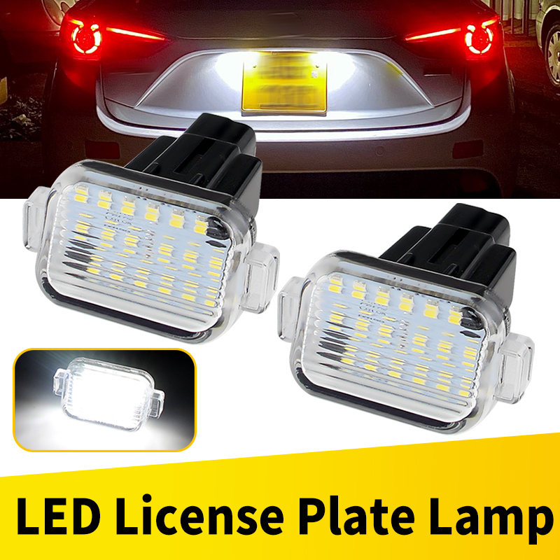 2 個ホワイトエラーなし LED ナンバープレートライトマツダ 6 GJ1 GL アテンザ 2012-2021 マツダ 3 ハッチバック 2014-2018 OEM: GHK151270 A/B