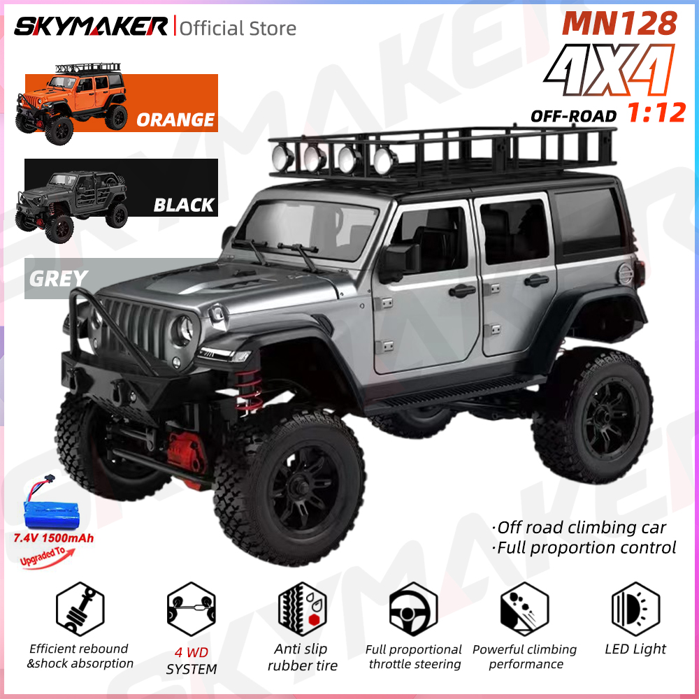 MN128 1/12 RC カー 4WD ジープモデル 2.4 グラムリモートコントロール LED ライト 4X4 オフロード 4WD クライミング RC トラック電動おもちゃの車のギフト男の子