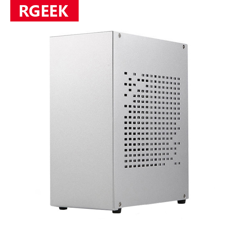 アルミニウム HTPC ミニ ITX シャーシ ゲーム コンピュータ ケース、サポート グラフィックス カード RTX2070 I5 と PCIE 3.0 ケーブル ケース A07 小型 1u PSU