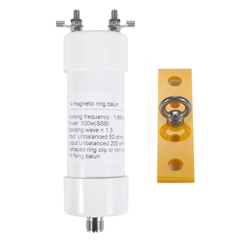 短波 SSB AM FM 1:4 500W バラン 1-56Mhz 入力 50Ω 出力 200Ω ダイポール/Windom-Y41A 用アンテナ