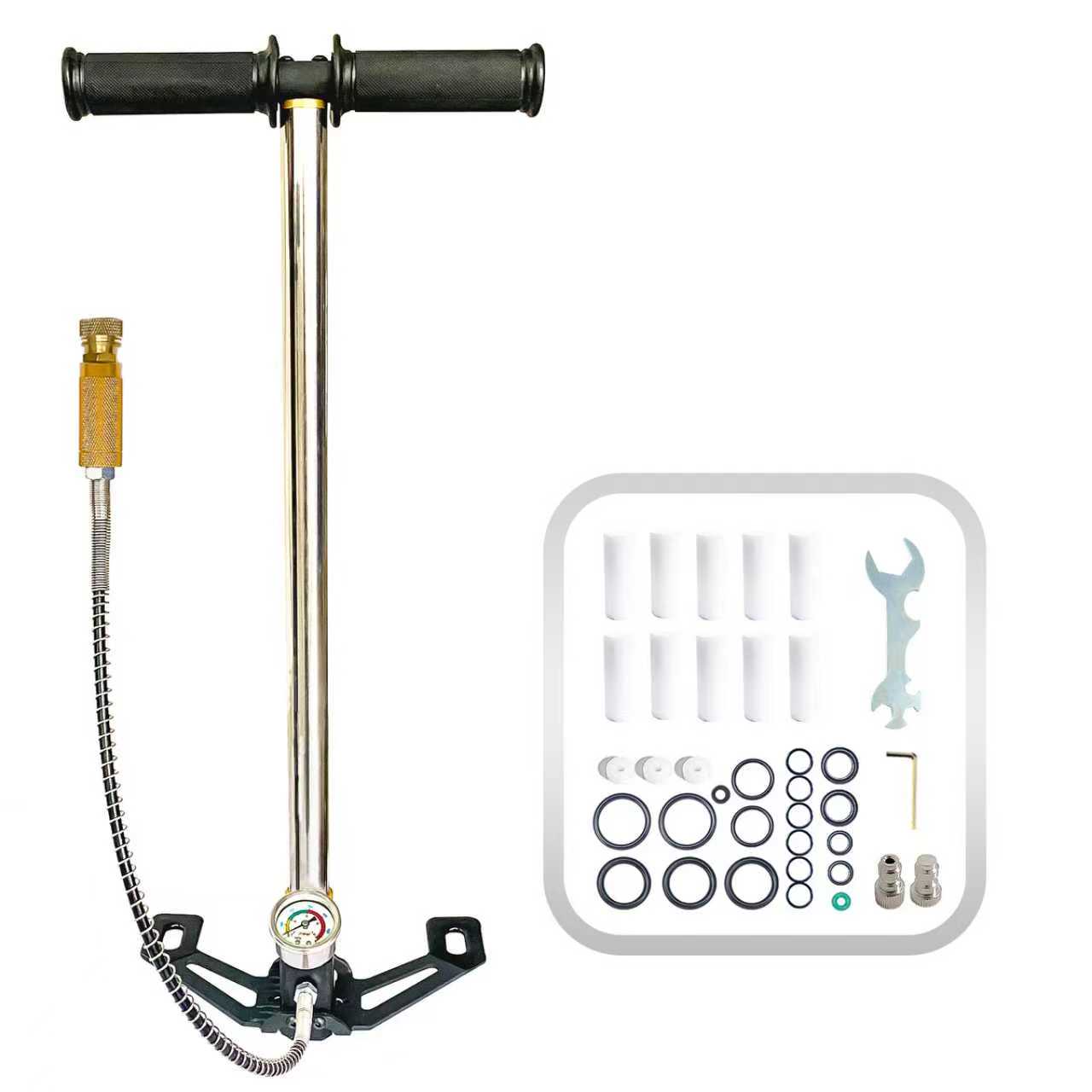 NUOGE 3 ステージ 30mpa 4500Psi PCP ハンドポンプ高圧作動 HPA タンク狩猟車自転車
