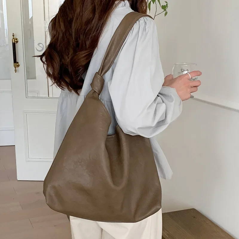 ビッグブラックショルダーバッグ女性のためのラージホーボーショッパーバッグソリッドカラー品質ソフトレザークロスボディハンドバッグレディーストラベルトートバッグ