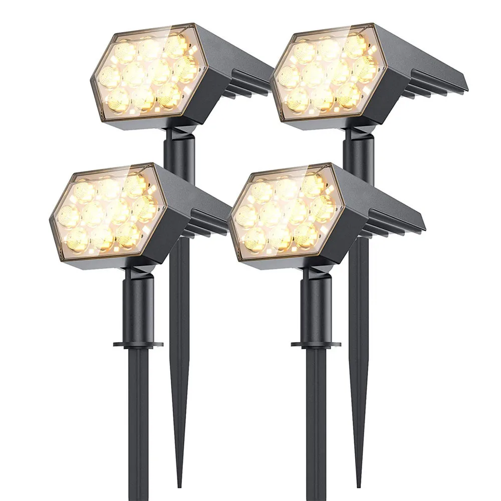 ソーラーライト屋外 92 LED ソーラースポットライト屋外 IP67 防水ソーラーガーデンライト 2 で 1 庭ガーデンポーチ用