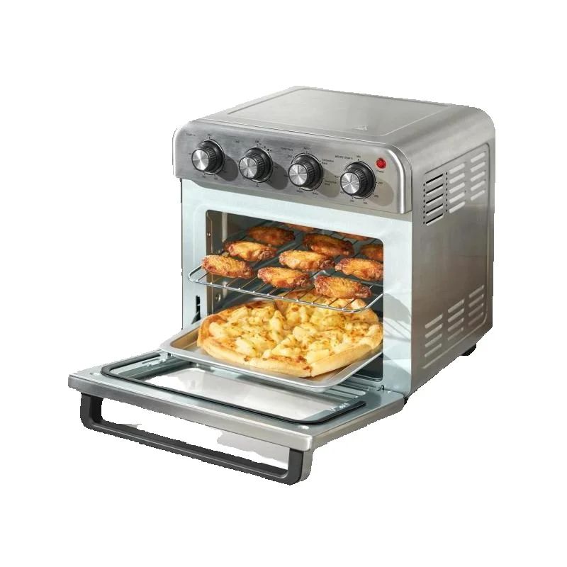 SucceBuy 18L 1700W エアフライヤー トースター オーブン ステンレス鋼 トースター オーブン カウンタートップ コンボ グリル付き 家庭用および商業用