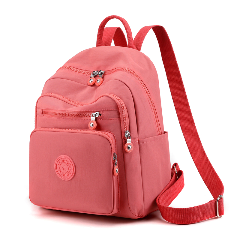 Mochila Feminina ミニ小さなバックパック十代の少女のバックパックボルサアブラソコムツカジュアルナイロン防水女性胸バッグパック