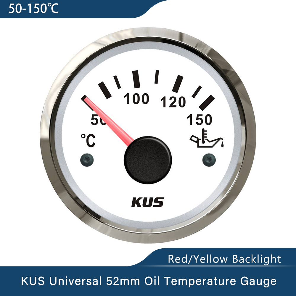 KUS ユニバーサル 52 ミリメートル (2 ") 車の油温温度ゲージセンサーメーターインジケーター 50-150℃ 12V 24V 自動車防水