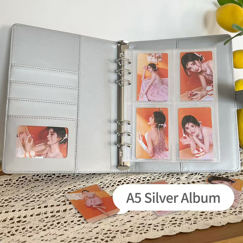 4 Grids Photocard Binder 10/25pcs Inner Pages Photo Albums Idol Cards Loose-leaf Collector Book Photocard Holder 포토카드 바인더