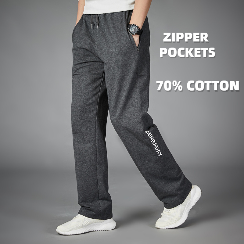 Breathable Running Pants Men Fitness Joggers Training Sport Pants Loose Jogging Sweatpants Large Size Straight