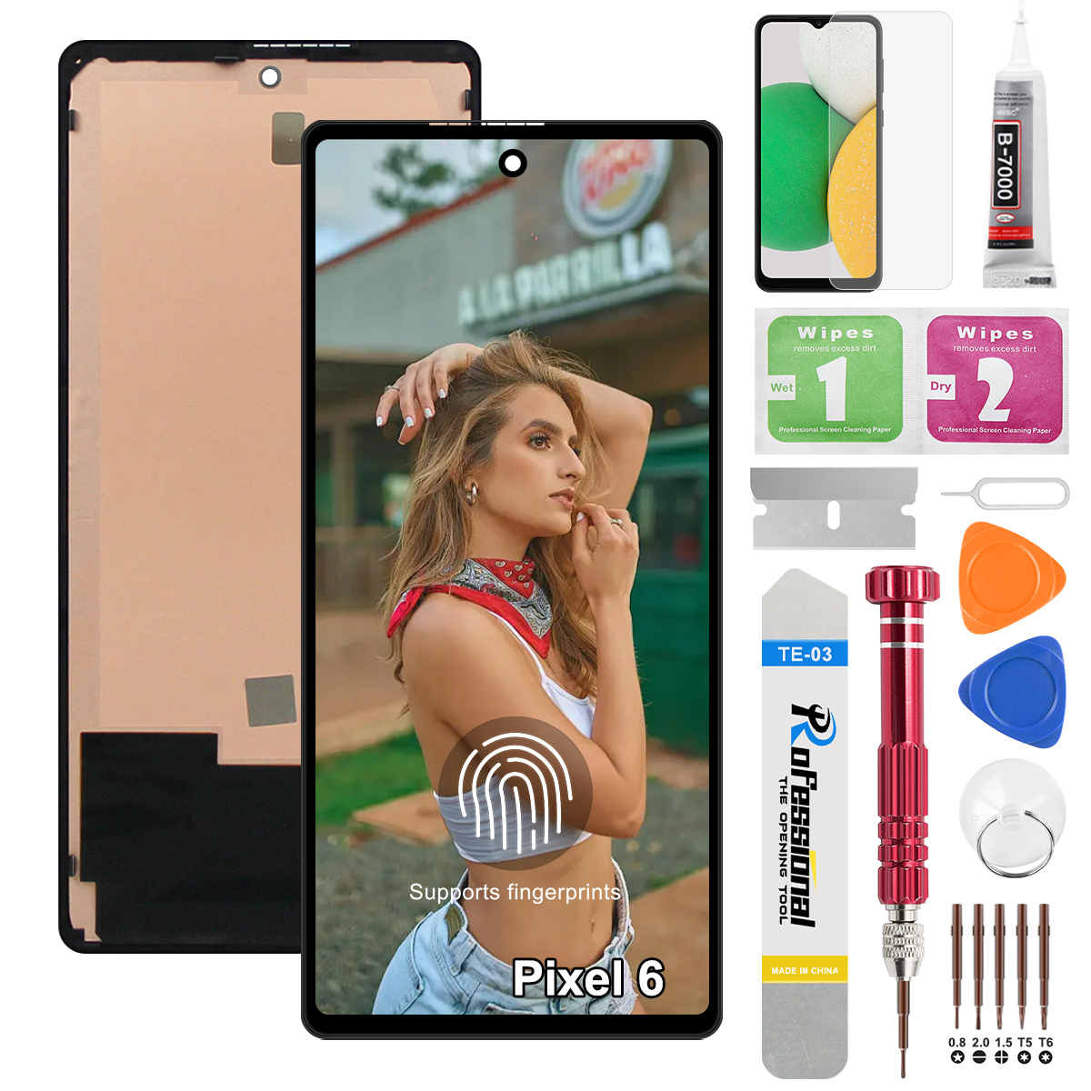 6.4 ''AMOLED Google ピクセル 6 液晶画面 Google ピクセル 6 GB7N6 G9S9B16 G9S9B タッチスクリーンデジタイザアセンブリ Replacemen