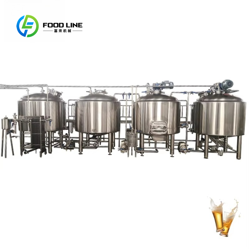 ビール醸造発酵および生産工場に最適なカスタマイズされた 1000L 半自動 PLC 制御マイクロ醸造装置