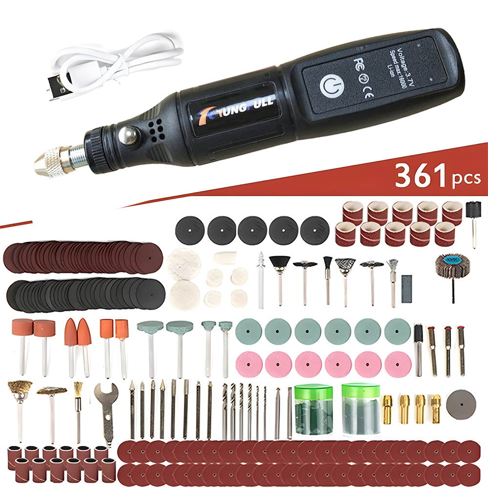 ミニ電気ドリル USB ワイヤレスミニハンドヘルドドリルロータリーツール木工彫刻ペン Dremel ツールジュエリー金属ガラス