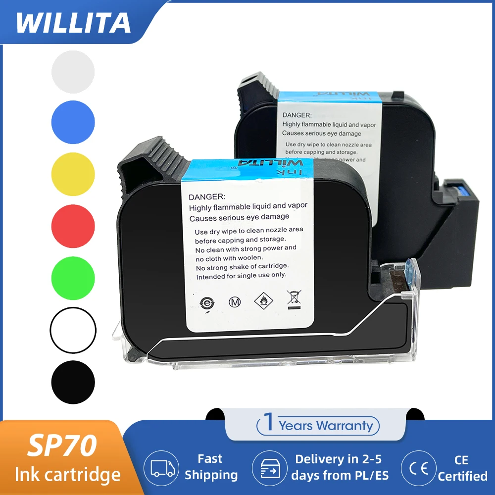 WILLITA SP70 インクカートリッジ 12.7 ミリメートルオリジナル速乾性溶剤インクカートリッジ JS12/2588 互換インクカートリッジインクジェットプリンタ用