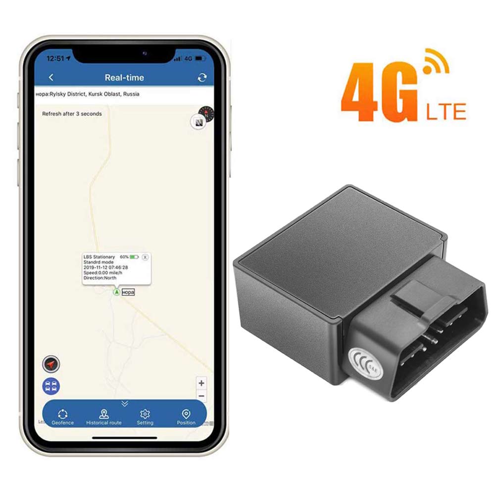 4G OBD2 GPS トラッカー プラグ