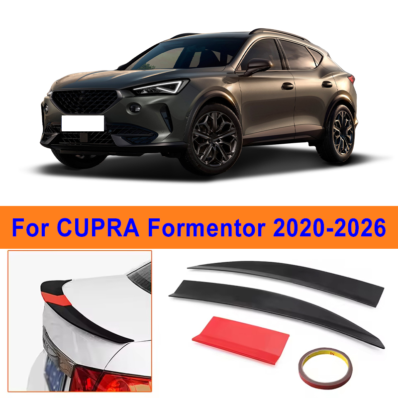 クプラ Formentor 2020-2026 3 セクション ABS リアトランクスポイラー 115-125 センチメートル調整可能なスポーツ装飾トップウイング車の外装部品
