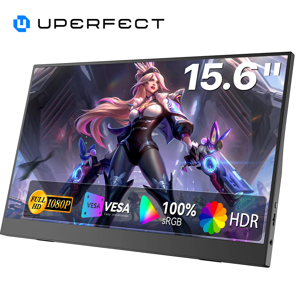完璧な 15.6 インチ 60Hz 1920*1080 ポータブルモニター 16:9 IPS スクリーンラップトップ XBox PS4/5 スイッチ TV ボックス PC 拡張モバイル MAC