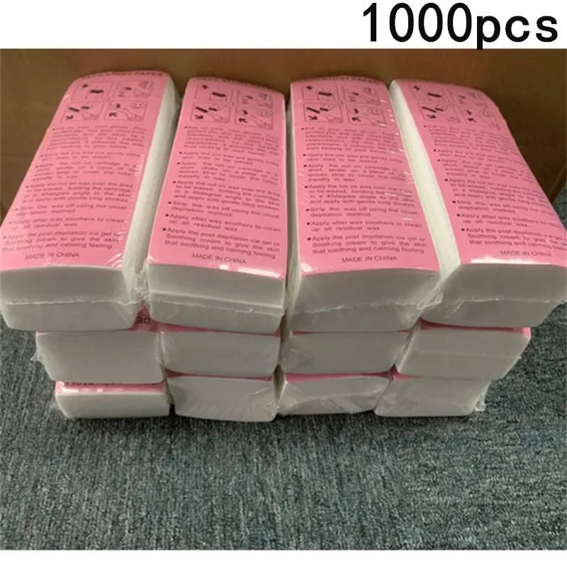 100/200/500/1000 個不織布ボディ布脱毛ワックスペーパーロール脱毛脱毛器ワックスストリップ紙高品質卸売