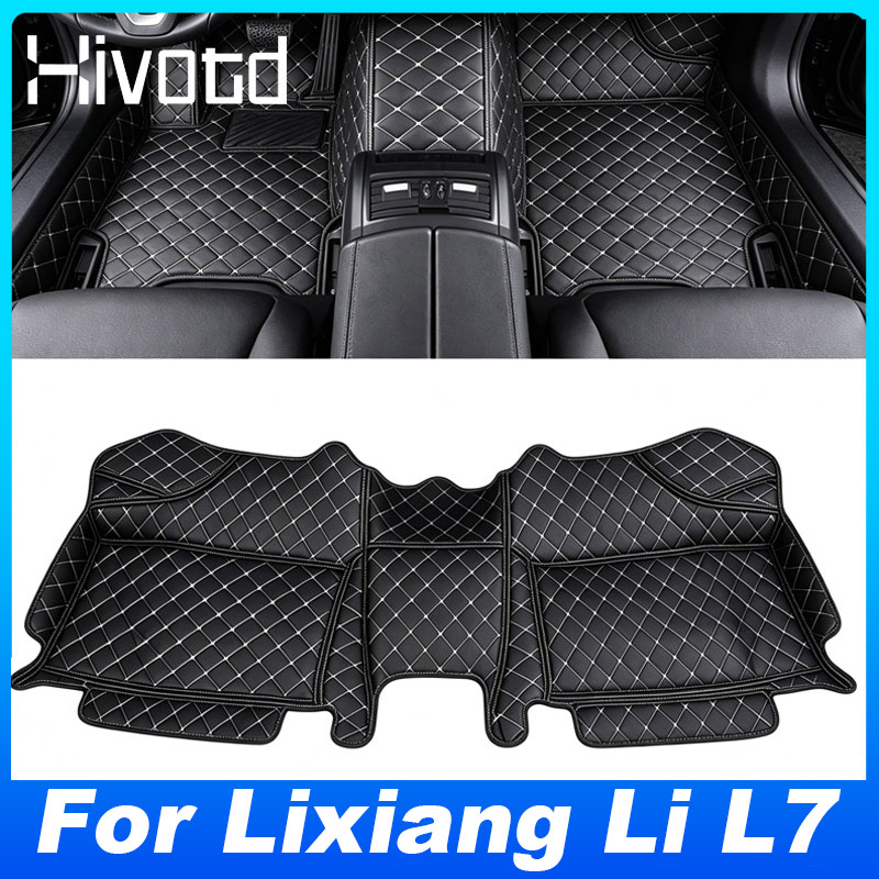 Hivotd アンチスリップ車のフロアパッドマット Lixiang 李 L7 2024 防水カーペットパネルプロテクターインテリア自動車アクセサリー