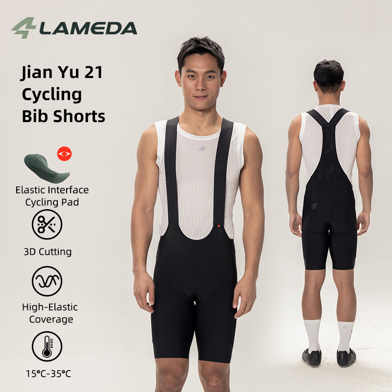 LAMEDA 2026 新プロフェッショナルよだれかけサイクリングショーツユニセックス二重矢印夏ロードバイク通気性スリム自転車よだれかけショーツ