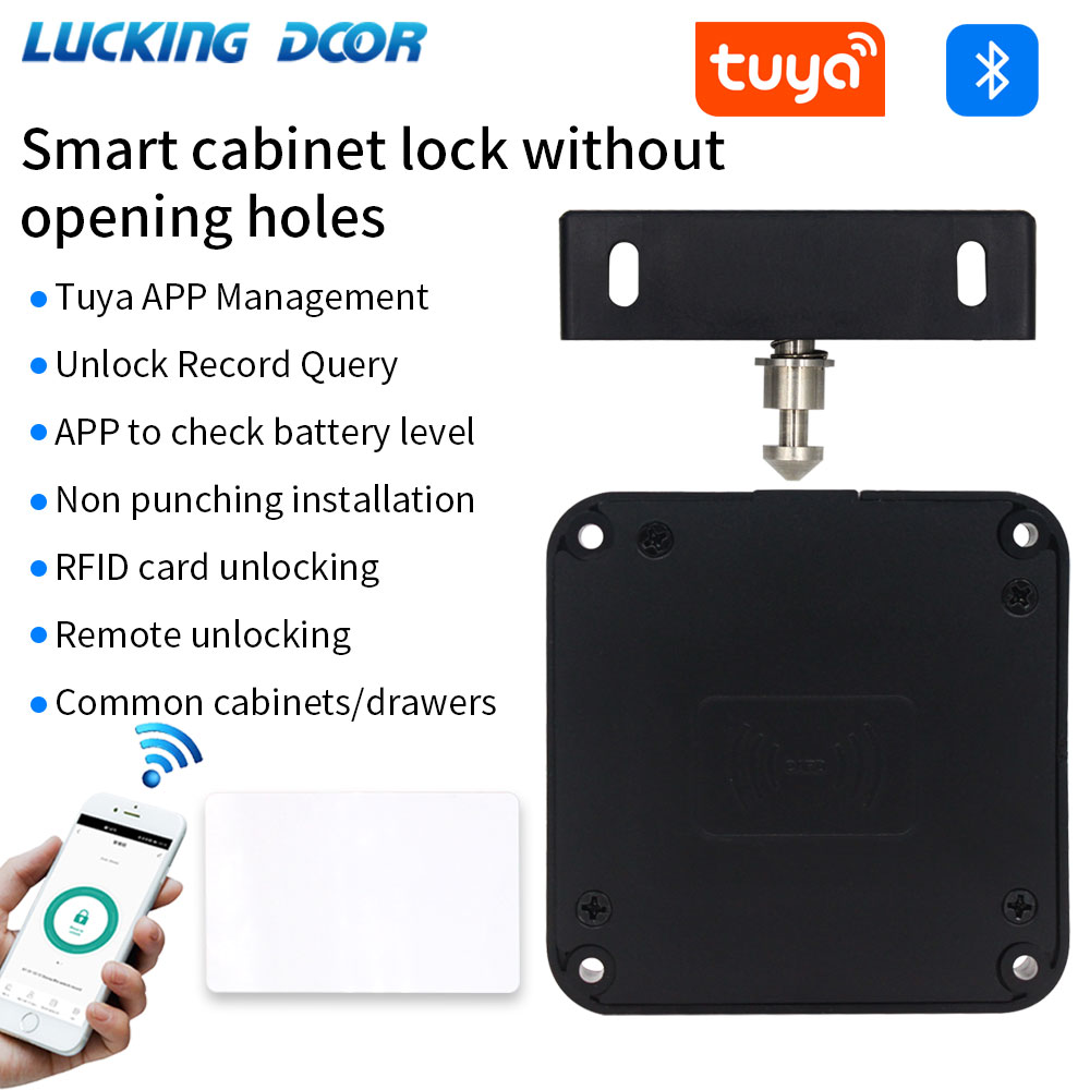 Tuya アプリ穴のない不可視センサー誘導キャビネットロック RFID カードスマート電子ロック家具サウナ食器棚ロッカー