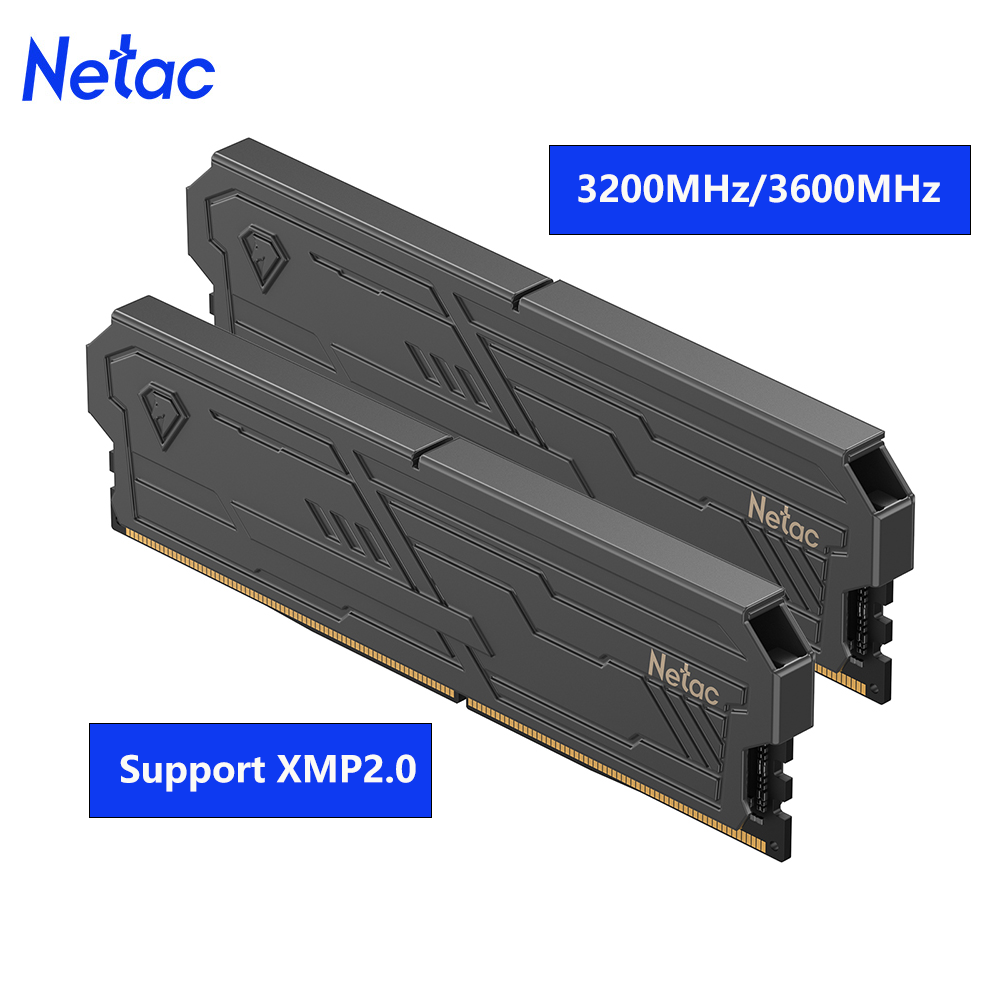 Netac メモリ RAM 8GX2 16GX2 DDR4 RAM UDIMM 3200MHz 3600MHz デュアルチャネルメモリ RAM 高速 DDR5 4800MHz 5600MHz 6000MHz