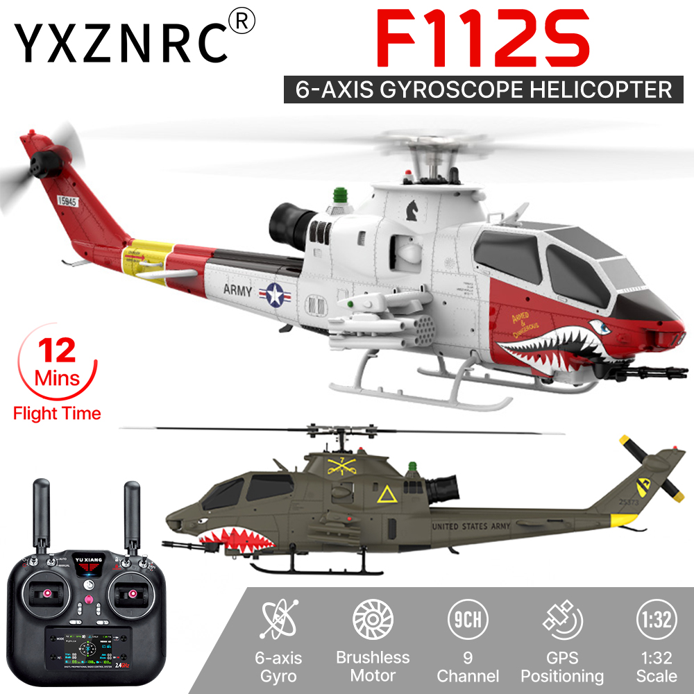 YUXIANG RC ヘリコプター F112S 9CH 飛行機 1/32 ブラシレス GPS レーザーレーダーオプティカルフロー付き