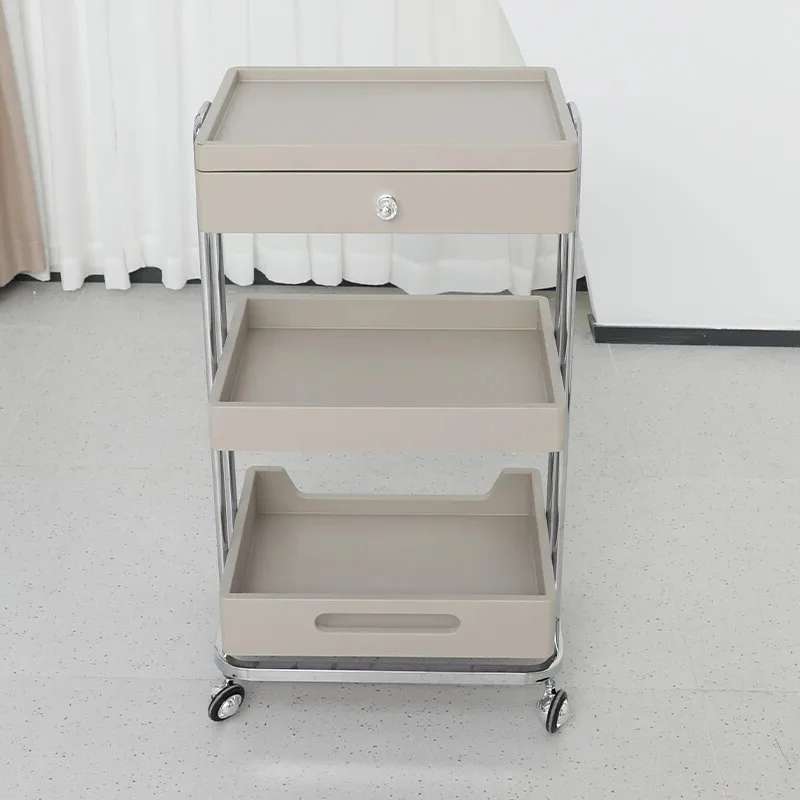 ビューティーサロントロリー化粧品理髪補助カート美学提供カレロエステティスタ多目的ホイール家具