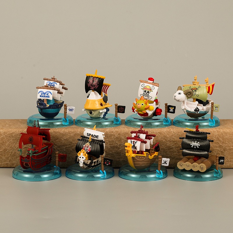 8 センチメートル 8 ピース/セットアニメワンピースフィギュアルフィゾロサンジミニ海賊船アクションフィギュア PVC モデル人形コレクションおもちゃギフト子供