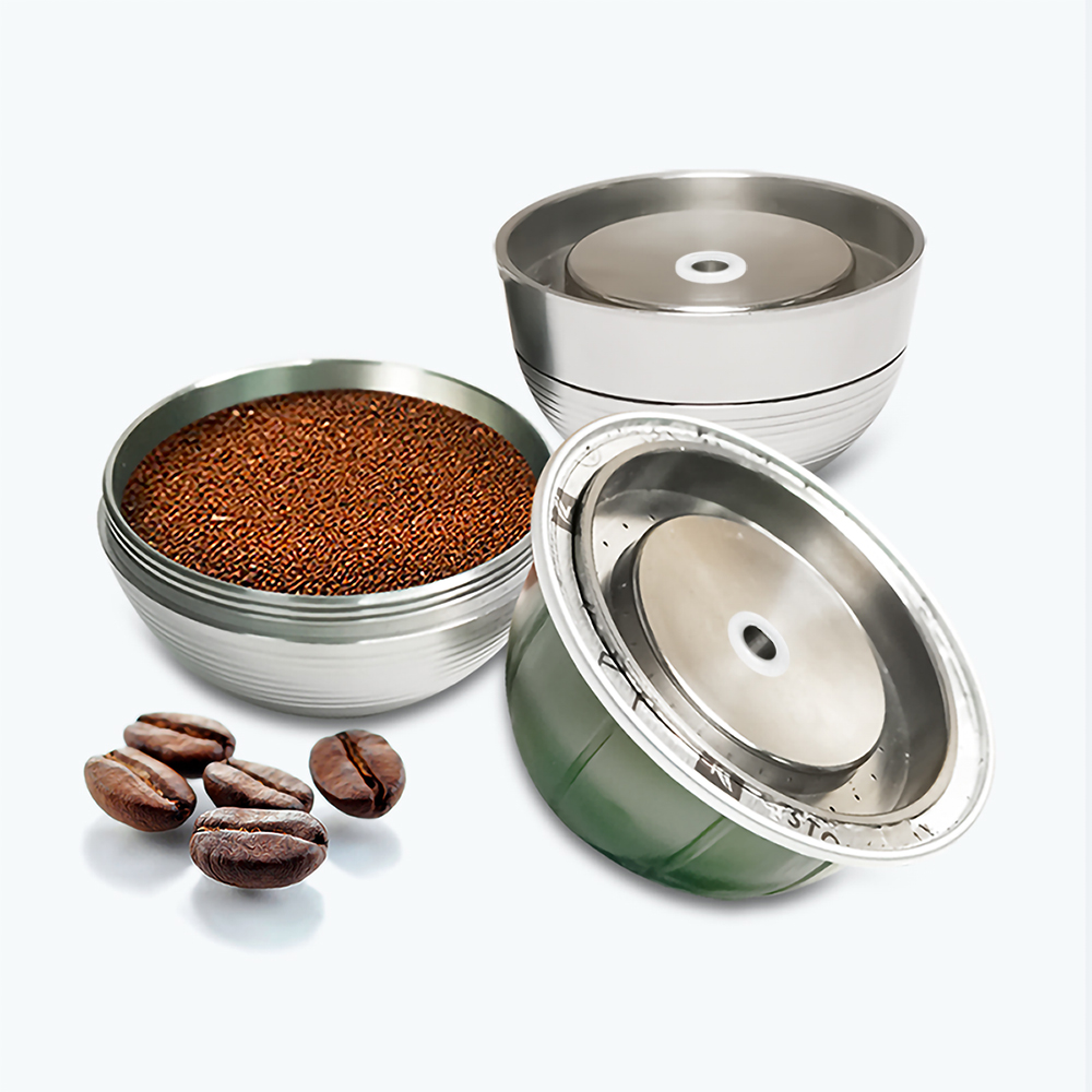 再利用可能なコーヒーカプセル 80/150ML バーコード詰め替え可能な Vertuo ポッド、ネスプレッソ Vertuoline 230ML および 414ML ポッドと互換性あり