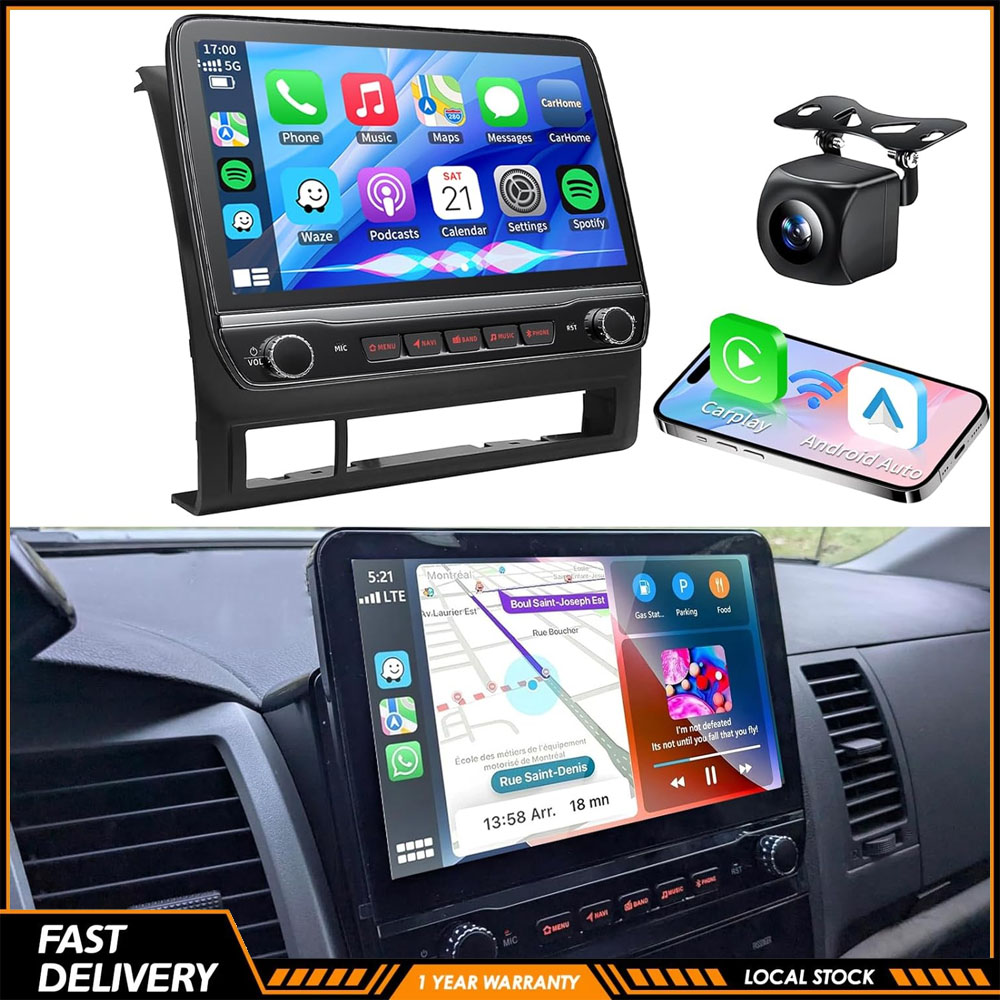 新しい 10 インチワイヤレス Carplay 2DIN Android 15 タッチカーステレオラジオマルチメディアビデオプレーヤー GPS ナビゲーション 5G WiFi オートラジオトヨタタコマ 2005-2013 サポート Bluetooth FM WiFi ミラーリンク分割 Scr
