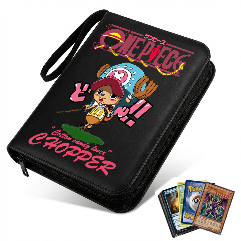 400 個アニメワンピースジッパーカードアルバムブックコレクションカード収納フォルダーホールドゾロルフィゲームカードバインダーホルダープロテクター