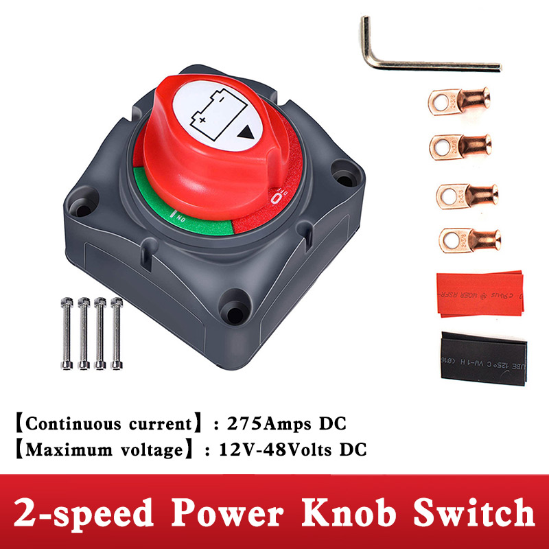 車ヨット RV 電源オフスイッチ 275A 高電流ロータリースイッチ 2 速バッテリー主電源スイッチ 12V-48V 車とトラック用