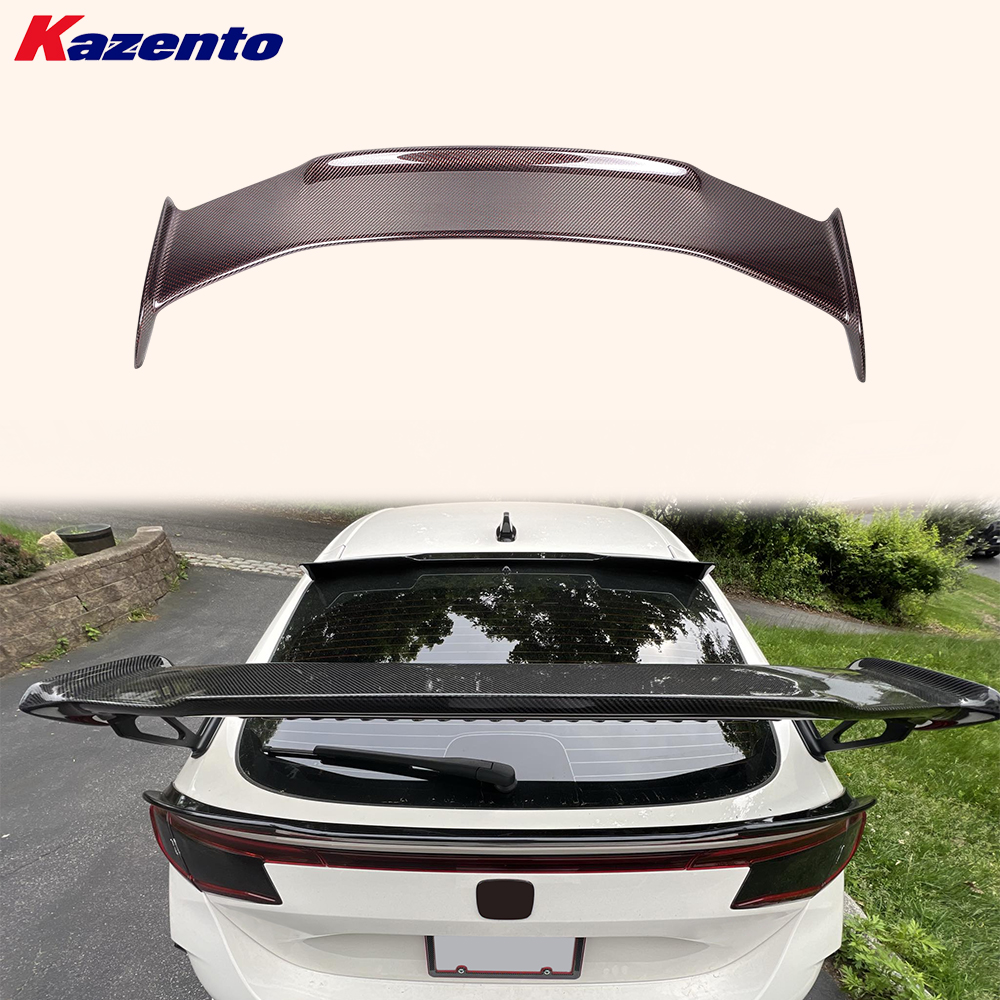 ホンダ タイプ R FL5 2022 MD スタイル ドライホン レッド カーボンファイバー リア トランク スポイラー ウィング（重量約 1.8kg）