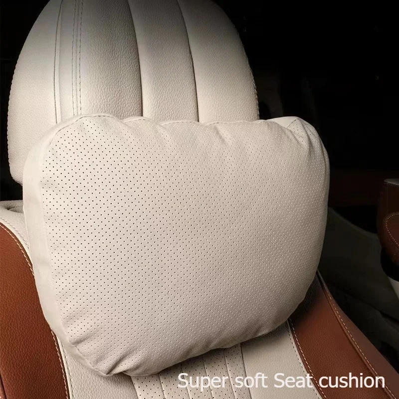 S レベルのヘッドレストネックピローカーシートウエストピロースーパーソフトプロテクターネックテスラアウディベンツ BMW 車インテリア用