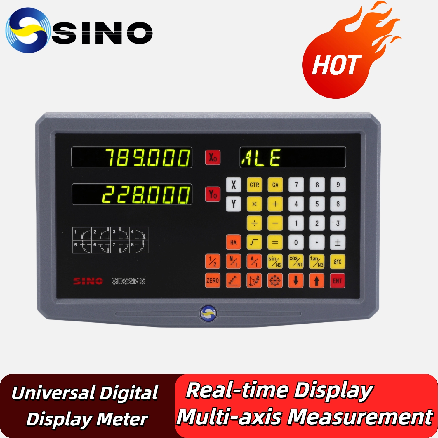 SINO SDS2MS 2 軸旋盤フライス盤 DRO デジタル読み出し TTL AC110V/220V ディスプレイリニアスケール定格定規エンコーダ