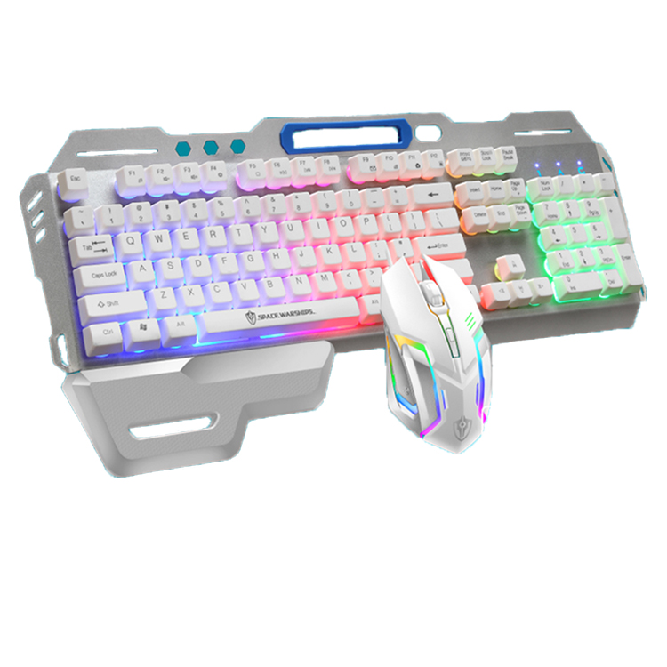 Great Roc ベストセラー RGB マウスとキーボードのコンボ ハンドレスト付き メタルパネルキーボード ゲーミングキーボードとマウスセット