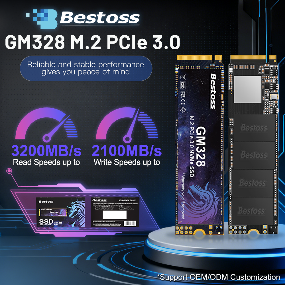 Bestoss SSD M2 NVMe PCIe 3.0 128 ギガバイト 512 ギガバイト 256 ギガバイト 1 テラバイト 2 テラバイト SSD M.2 2280 ハードドライブディスク内部ソリッドステートドライブ