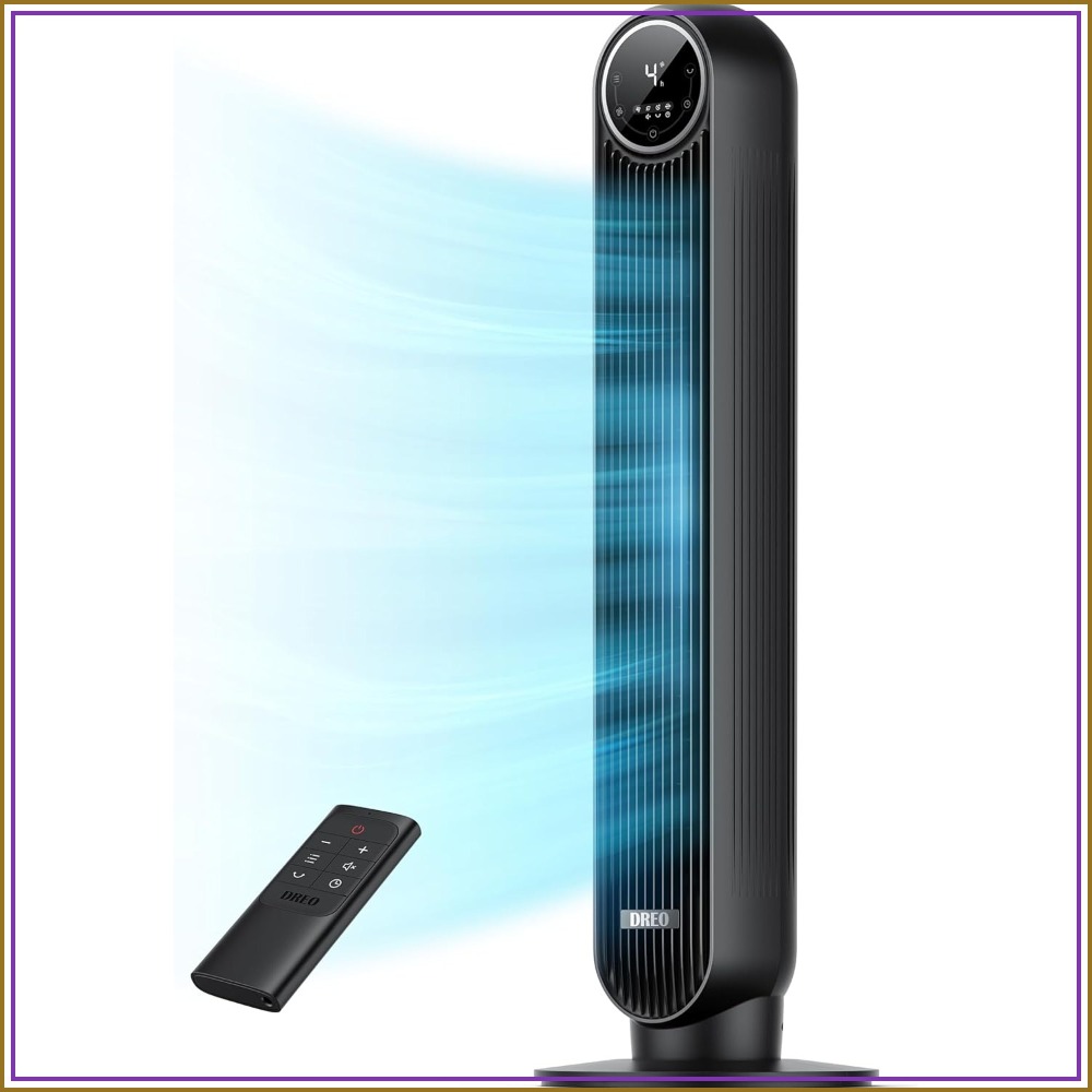 2026 アップグレード DC モータータワーファン、28ft/s 高速、20dB 静音、8 スピード 4 モード、90° 振動、リモコン
