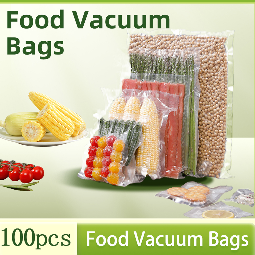 100 ピース/ロット真空包装袋空の食品真空袋 BPA フリー真空シールバッグキッチンアクセサリー