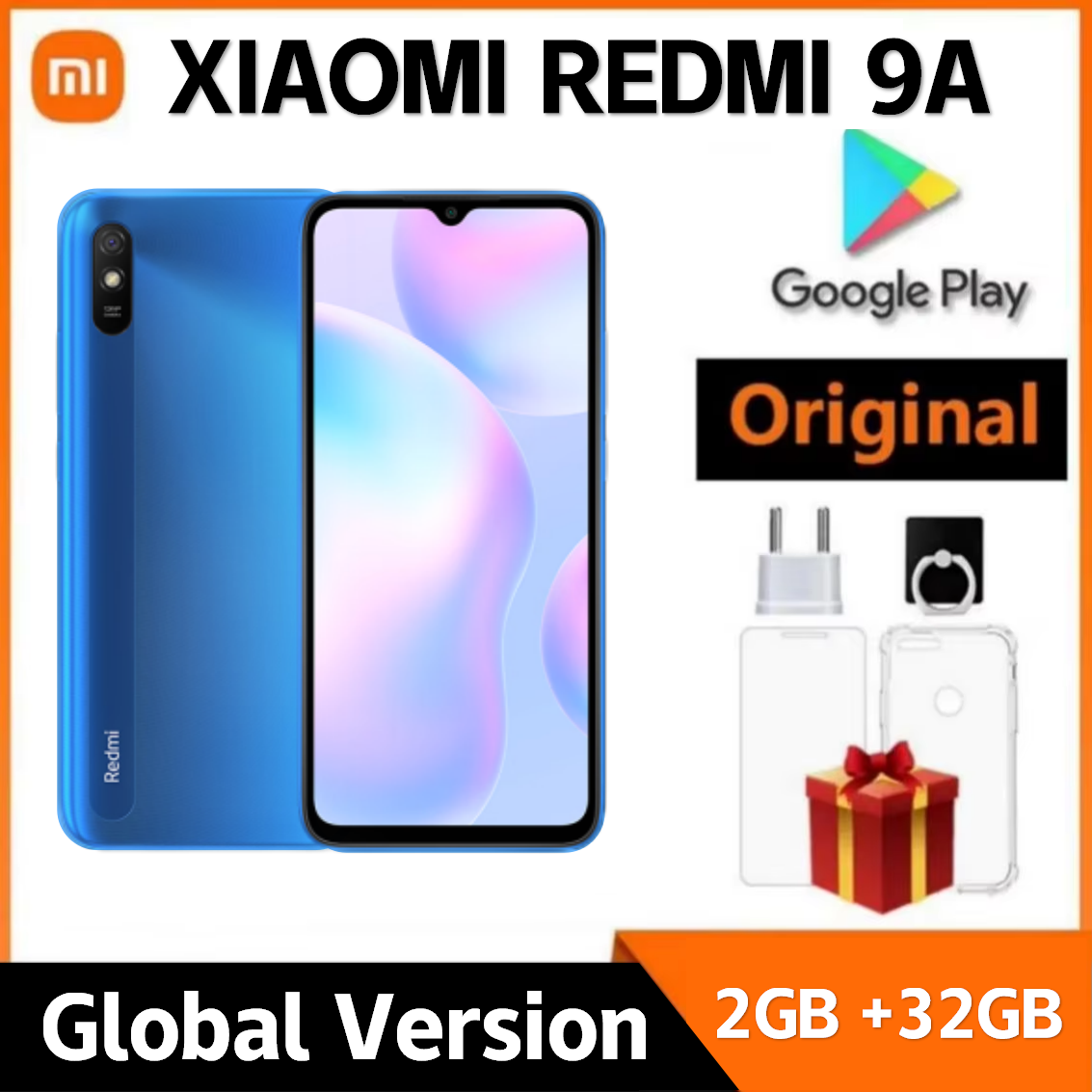 Xiaomi Redmi 9A /9AT グローバルバージョン 2GB 32GB 5000mAh 6.53 インチ携帯電話 MTK Helio G25 オクタコア 13MP 4G スマートフォン