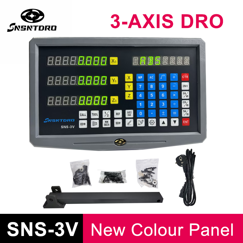 新カラーパネル SNS-3V 3 軸デジタル読み出しディスプレイフライス旋盤ターニンググラインダーワイヤーカット EDM DRO リニアスケールエンコーダ用