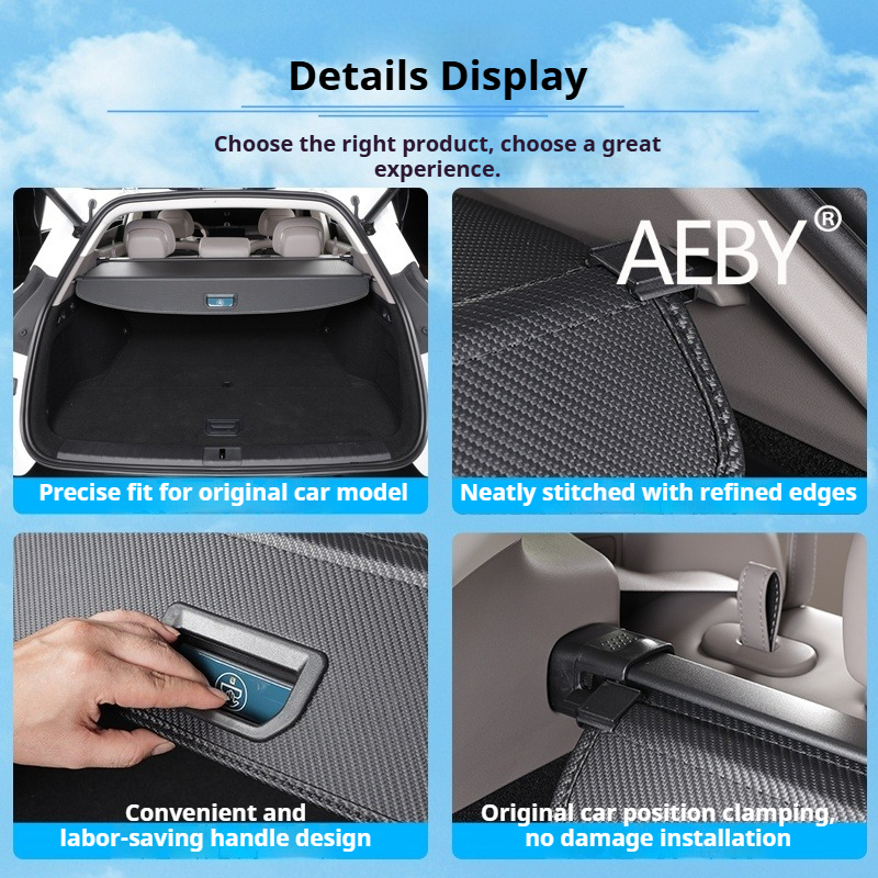 AEBY ZEEKR 7X 2024 2025 カーゴカバートランクシェード格納式荷物棚プライバシーセキュリティ車のインテリアアクセサリー