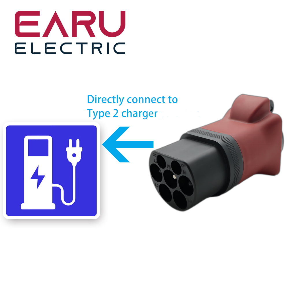 ポータブル 220V タイプ 2 オスプラグ - Schuko ソケット EV 充電アダプターカーアクセサリー、EV 充電器 EV コネクタ用