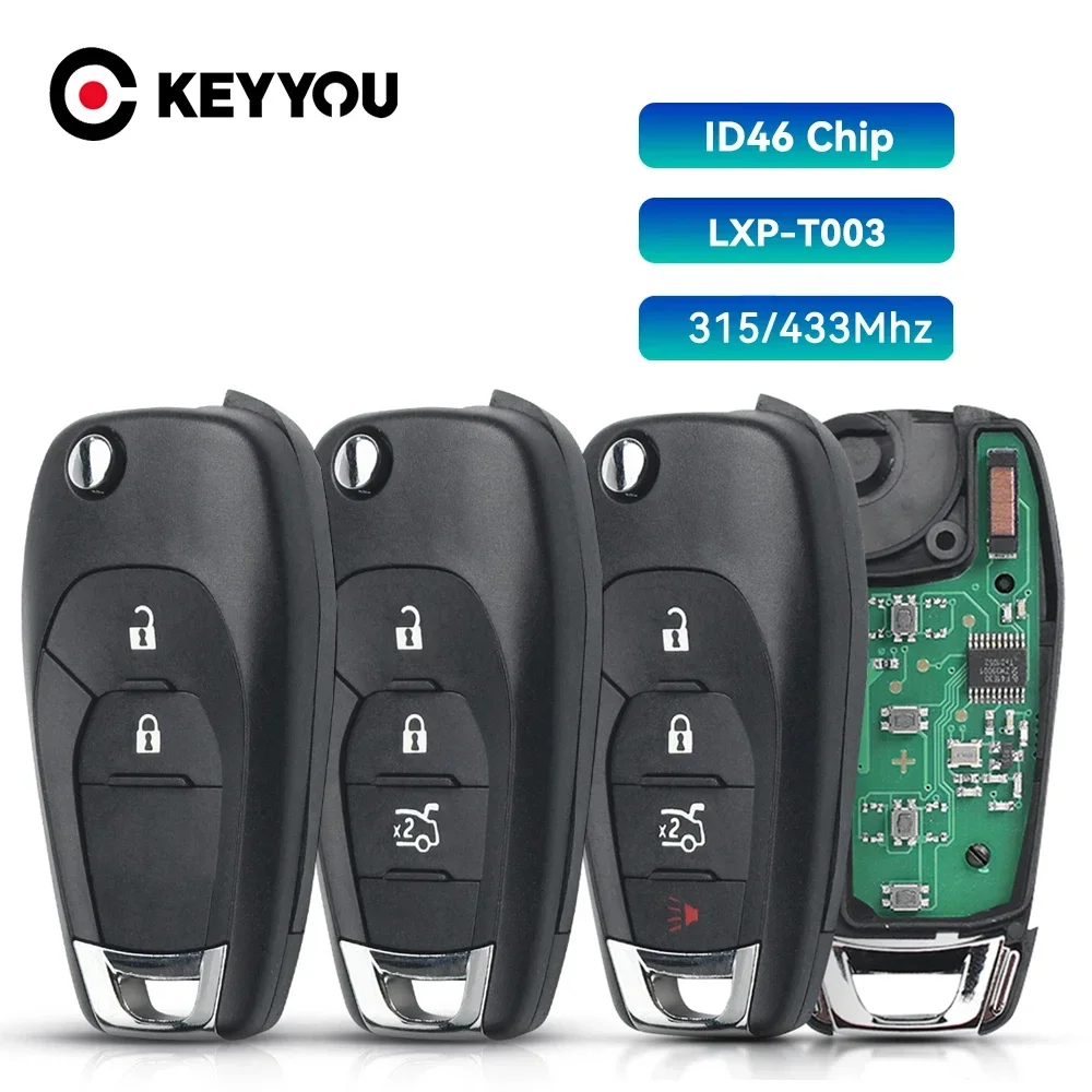 KEYYOU LXP-T004 315/433MHZ ID46 PCF7941E リモート車のキーシボレーコロラドクルーズトレイルブレイザー Onix トラッカー Onix RS キーフォブ