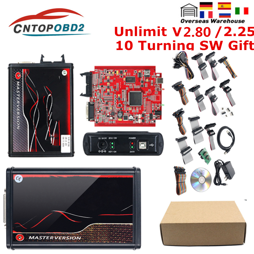 Online Master EU Kess V5.017 2.80 OBD2 Manager Tuning Kit KTAG V7.020 V2.25 No Token Limited Car Truck Moto ECU Programmer Tool