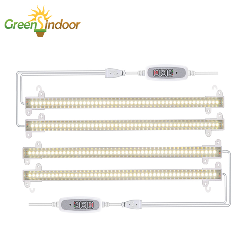 屋内 Led 成長ライトストリップ 40 ワットファイトランプ植物用 4 個バーフルスペクトル白色 Led タイマーファイトランプ水耕調光可能なバー