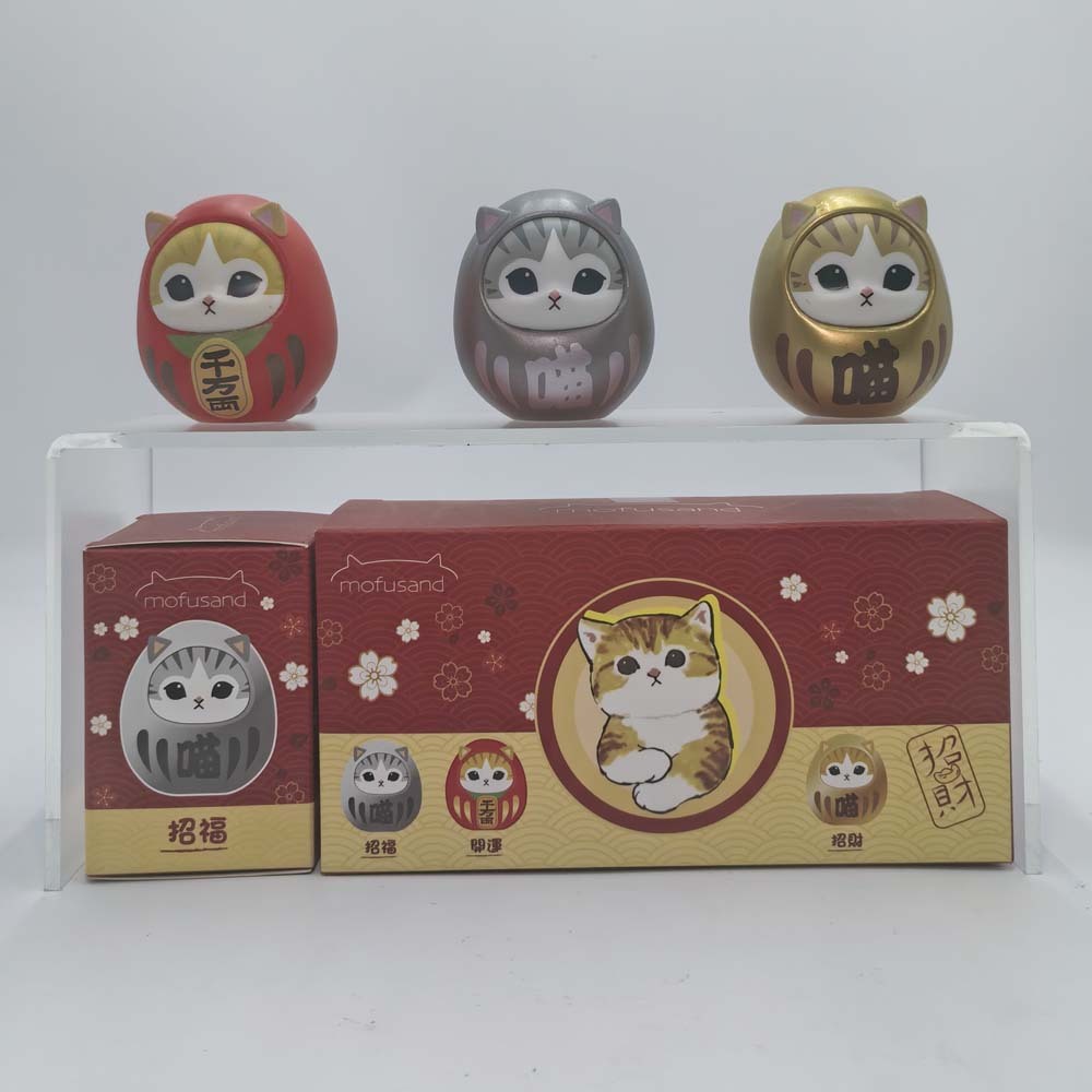 Mofusand フィギュア卵かわいいランダムラッキー Damo 猫人形モデル装飾ギフトアニメ収集像周辺マスコットおもちゃ gif