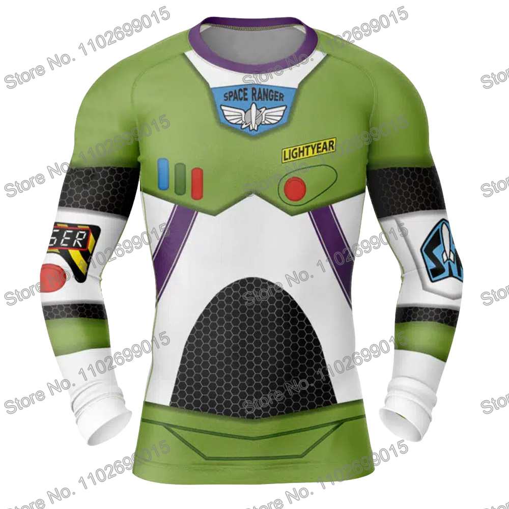 宇宙服ダイビング Tシャツタイトな長袖ラッシュガード BJJ MMA 水着男性サーフ服ビーチ Flosuit 女性ジムトップススポーツ