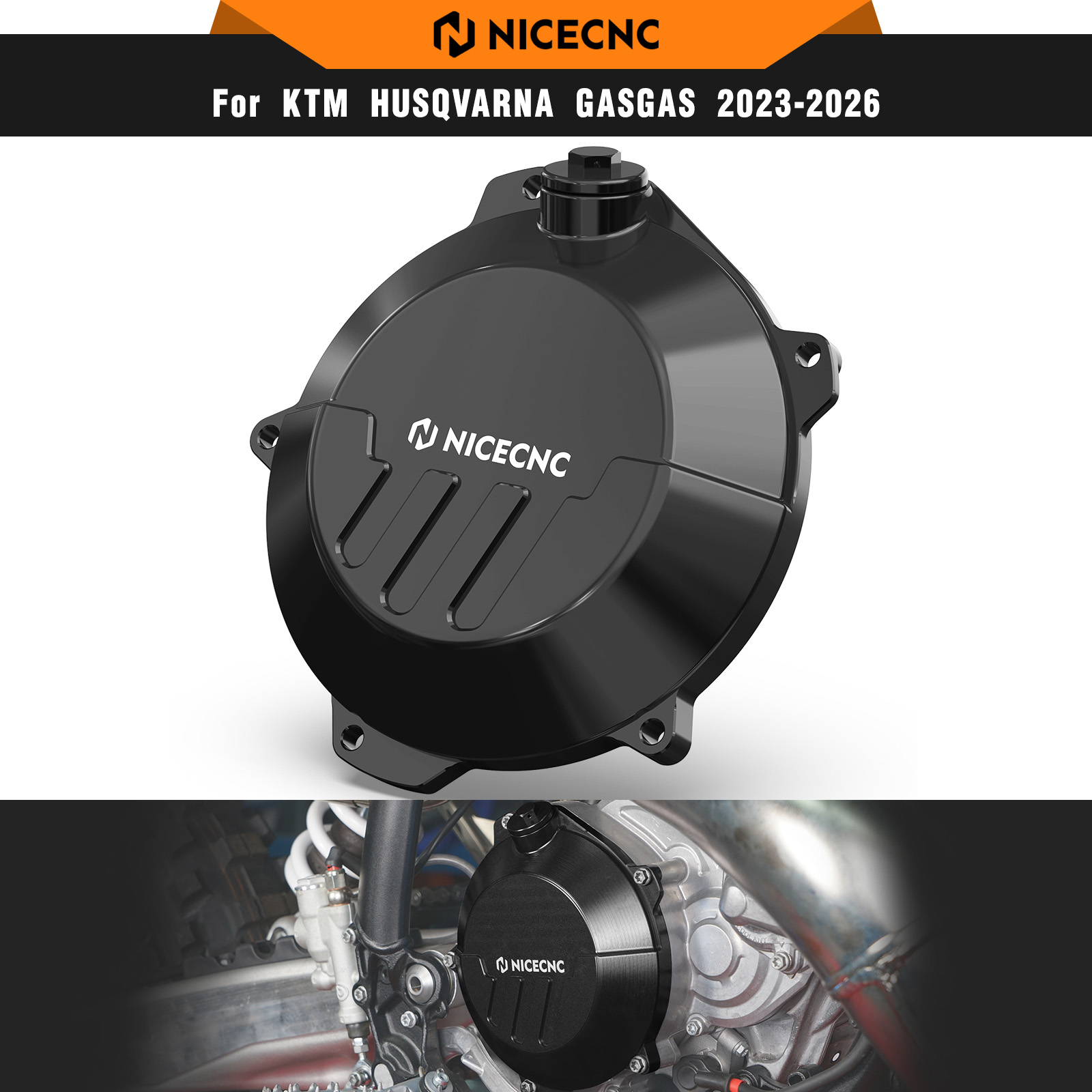 NICECNC KTM EXC 300 XCW 250 SX 250 2024 2025 強化クラッチカバーガード Husqvarna TE 300 TE 250 GasGas EC 300 EC 250