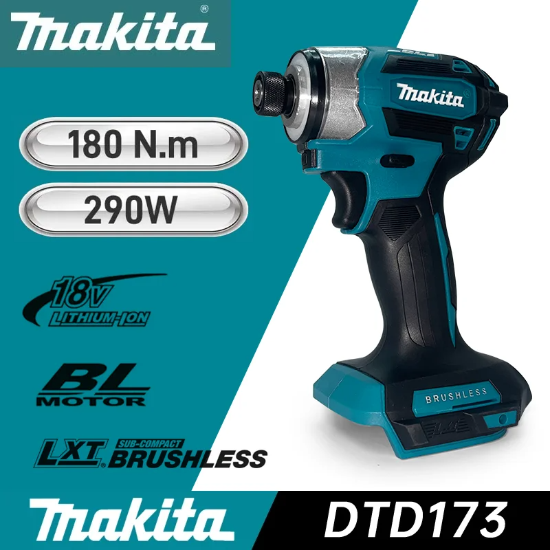 マキタ DTD173 ブラシレス 180N.M インパクトドリルコードレスドライバー電動ハンドヘルドドライバー多機能ツール 18V バッテリー用