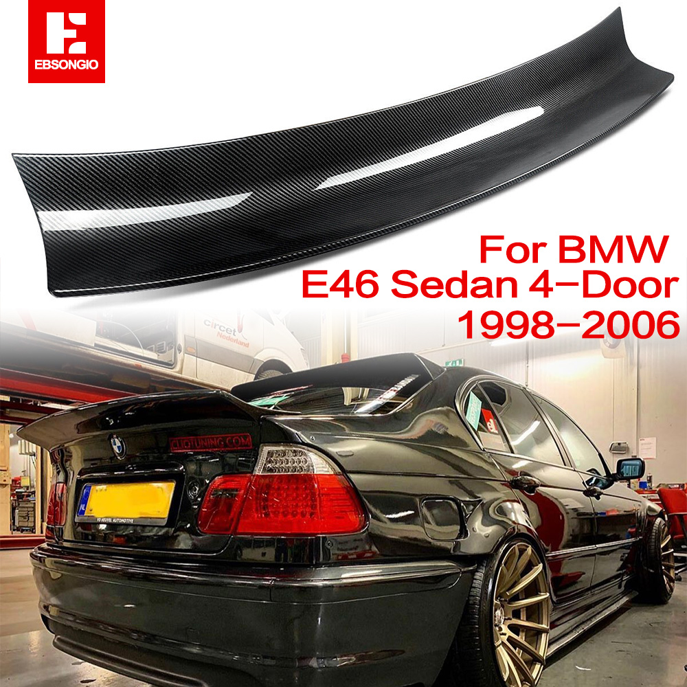 Bmw 3 シリーズ E46 セダン 4 ドア 1998-2006 リアトランクリッドハイキックダックビルスポイラーウイングリップ E46 リアトランクスポイラー